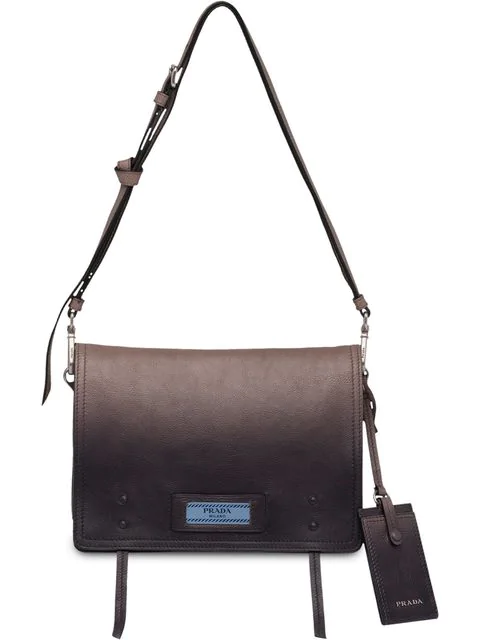 Prada Etiquette Leather Bag - Grey | ModeSens