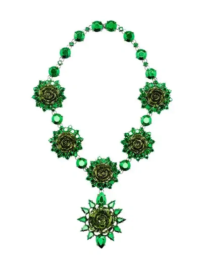 Prada Rose Jewels Necklace - Green