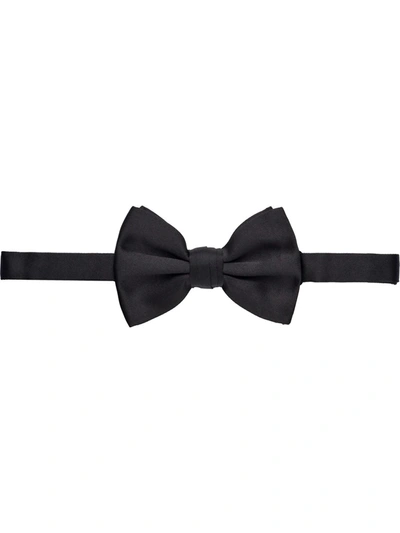 Prada Silk-satin Bow Tie In Black