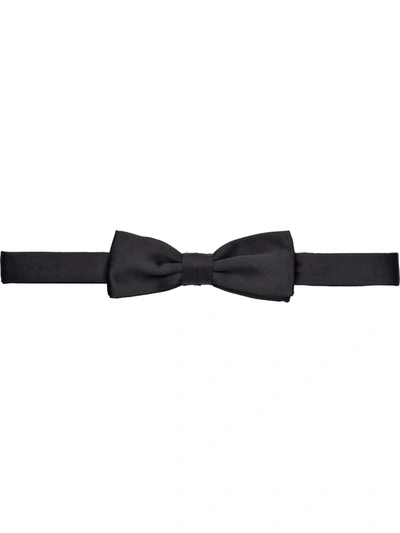 Prada Knotted Bow Tie In Black