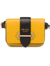 Prada Cahier Belt Bag In Yellow