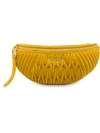 Miu Miu Matelassé Belt Bag In Yellow