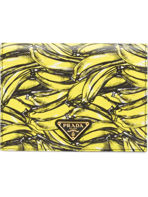 Prada Banana-print Saffiano-leather 