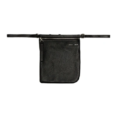 Kara Black Leather Waist Bag