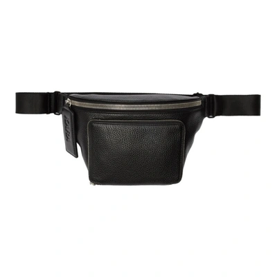 Kara Large Leather Bum Bag In Black