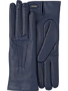 Prada Leather Gloves In Blue