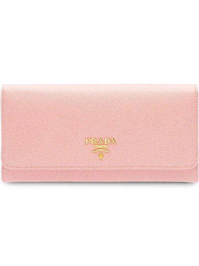 Prada Leather Wallet - 粉色 In Pink