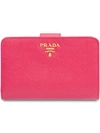 Prada Medium Saffiano Leather Wallet In Pink