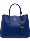 Prada Double Tote Bag - Blue