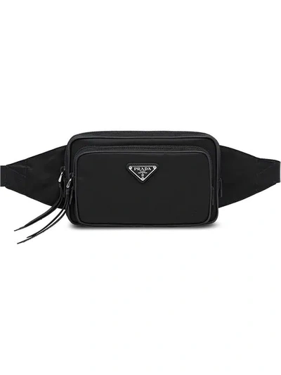 Prada Logo Belt Bag In F0002 Black