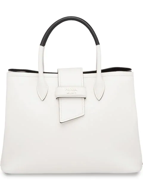 Prada Classic Tote Bag - White | ModeSens