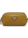 Prada Fabric Cosmetic Pouch In Green