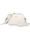 Prada Logo Plaque Crossbody Bag - White