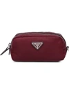 Prada Fabric Cosmetic Bag In Red