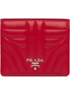 Prada Portemonnaie Mit Logo In Red