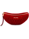 Miu Miu Matelassé Belt Bag In Red