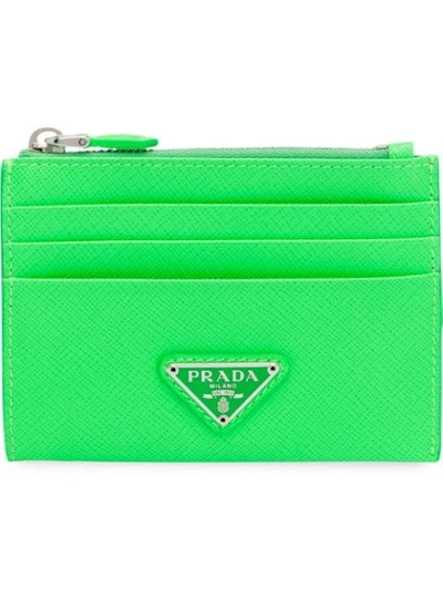 Prada Saffiano Cardholder - Green