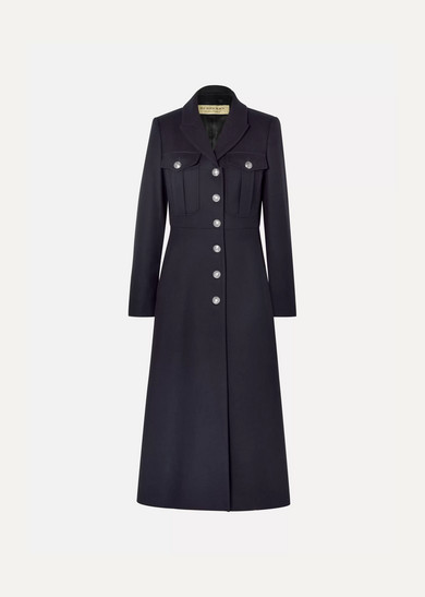 burberry navy wool coat