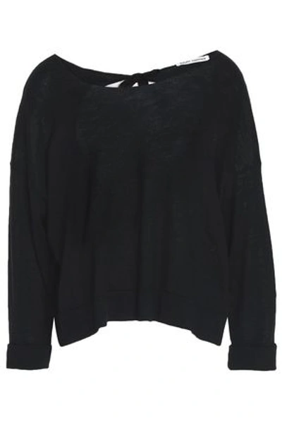 Autumn Cashmere Woman Tie-back Cashmere Sweater Black
