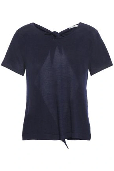 Autumn Cashmere Woman Tie-back Cashmere Top Midnight Blue