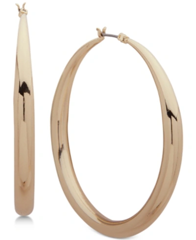 Anne Klein Tapered Medium Hoop Earrings In Gold