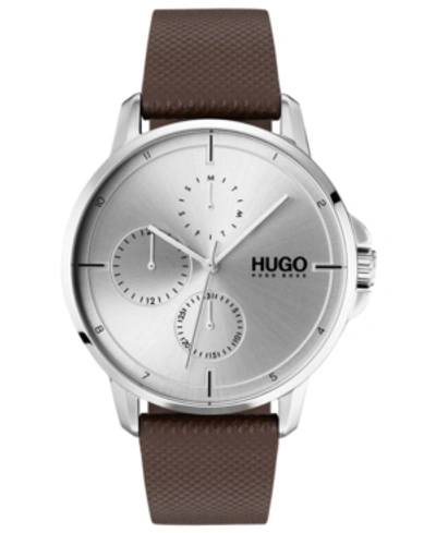 Hugo Boss Men's #focus Brown Leather Strap Watch 42mm