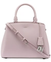 Dkny Paige Leather Medium Satchel, Created For Macy's In Light Lavender/silver