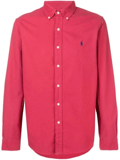 Polo Ralph Lauren Men's Slim Fit Garment Dyed Oxford Cotton Shirt In Red
