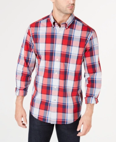 Tommy Hilfiger Men's Nate Classic-fit Plaid Shirt, Created For Macy's In Apple Red