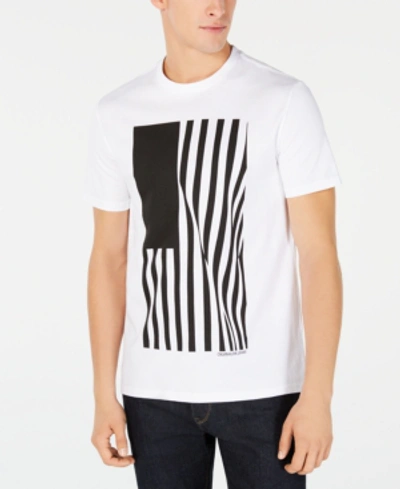 Calvin Klein Jeans Est.1978 Men's Flag Graphic T-shirt In Brilliant White