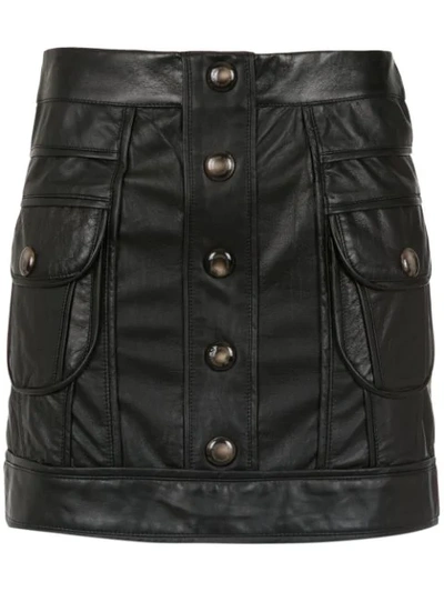 Andrea Bogosian Leather Skirt - 黑色 In Black