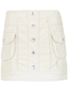 Andrea Bogosian Leather Skirt - White