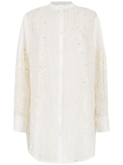 Alcaçuz Feroz Silk Shirt In White