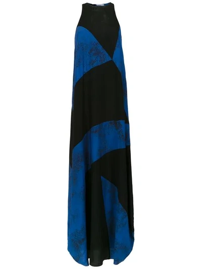 Mara Mac Long Printed Dress - Blue