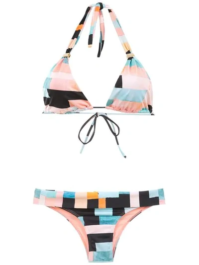 Brigitte Printed Bikini Set In Multicolour