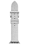 Kate Spade Silver Glitter Leather 38/40mm Apple Watch® Strap