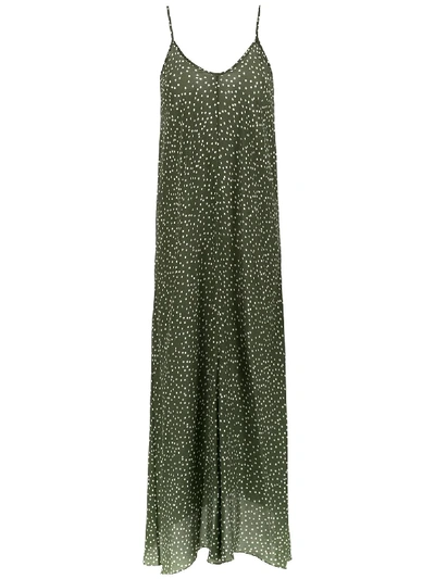 Adriana Degreas Long Printed Dress In Verde