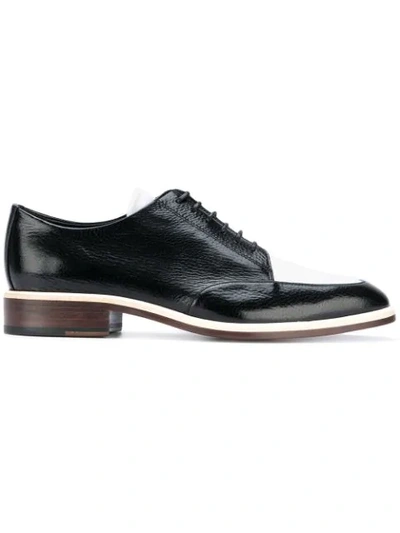 Lanvin Two-tone Derby Shoes In Black