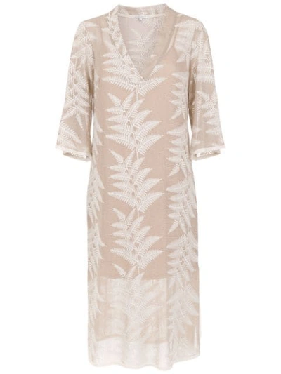 Alcaçuz Midi Flamboyant Dress In Neutrals