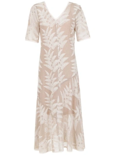 Alcaçuz Embroidered Fontineli Dress - 中性色 In Neutrals