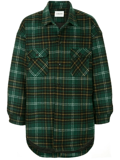 Monkey Time Check Shirt Jacket In Green