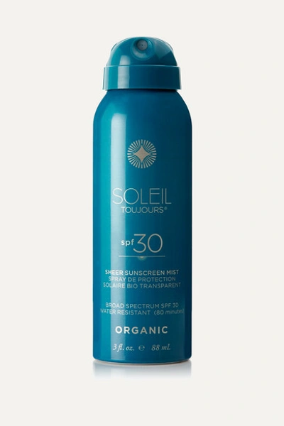 Soleil Toujours + Net Sustain Spf30 Organic Sheer Sunscreen Mist, 88ml In Colourless