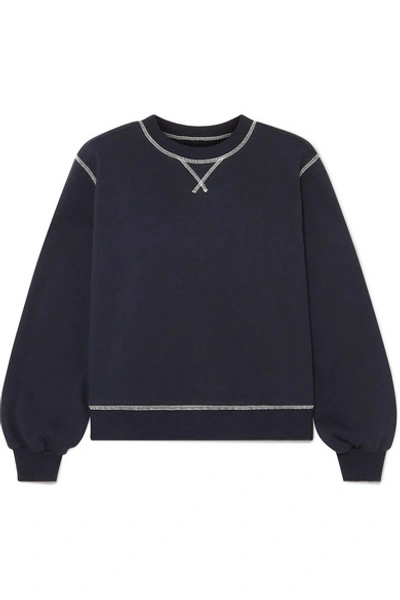 L.f.markey Thierry Cotton-jersey Sweatshirt In Navy