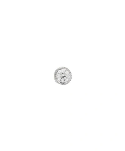 Maria Tash 1.5mm Scalloped Set Diamond Threaded Stud Earring In White, Gold