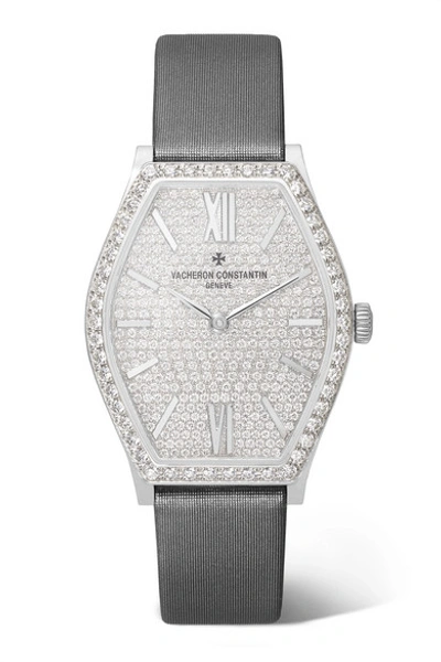 Vacheron Constantin Malte 28.4mm Small 18-karat White Gold, Satin And Diamond Watch