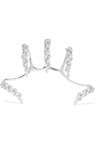 Yeprem The Claw 18-karat White Gold Diamond Hand Cuff