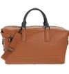 Ted Baker Potts Leather Duffle Bag - Brown In Tan