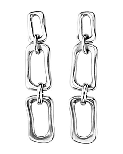 Uno De 50 Chain By Chain Linked Drop Earrings In Silver