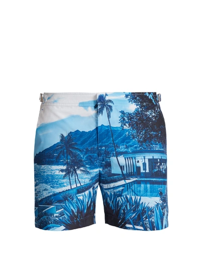 Orlebar Brown Bulldog Blue View Photographic Swim Shorts