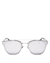 Saint Laurent Men's Mirrored Brow Bar Square Sunglasses, 61mm In Silver/silver
